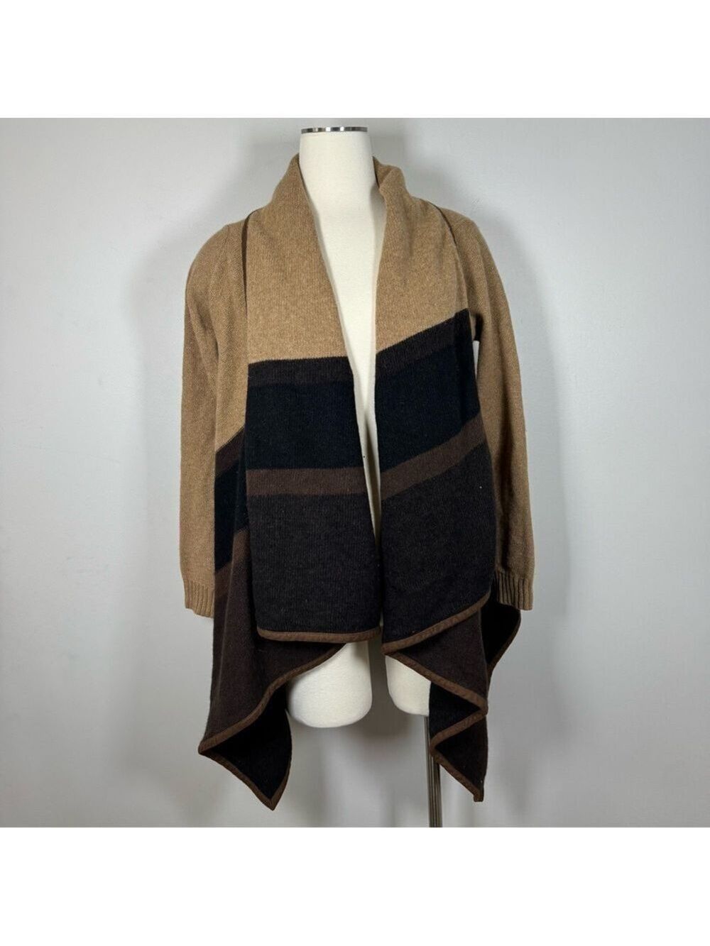 Ralph Lauren Camel and Chocolate Cardigan
